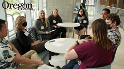 Knight Campus Graduate Internship Program students talk conflict-resolution strategies during orientation week (Courtesy Knight Campus)