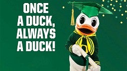 The Duck in graduation cap