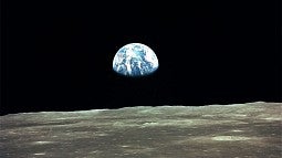 Earthrise from the moon