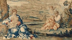 A portion of a tapestry