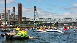 A scene from a recent Portland Big Float event