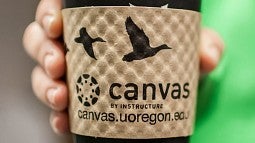 Coffee cup with Canvas wrapper