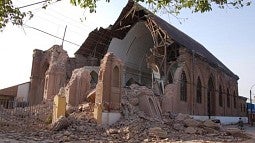 Damage to a church in Chile following an April 2016 earthquake