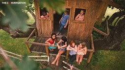 Kids in treehouse