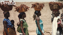 Women hauling millet in Burkina Faso. Photograph by Catherine Boucher