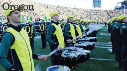 Oregon Marching band and Dane Johnsen