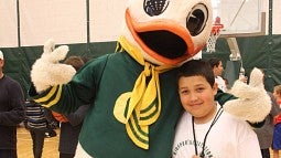 The Duck with a 3-on-3 tournament player in 2012
