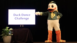 The Duck on stage