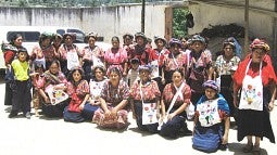 Guatemalan women with handmade bags