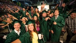 Scene at commencement