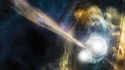Artist conception of neutron star collision