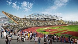 A proposed renovation and expansion of Hayward Field will be considered by the UO Board of Trustees