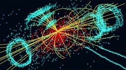 Illustration depicts a simulation of the Higgs boson