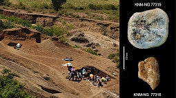 The dig site in Kenya and teeth from an early human ancestor