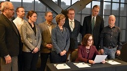 Gov. Kate Brown signing proclamation