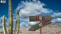 Mexico-U.S. border sign