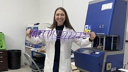 Monika Hoke in the Purple company lab