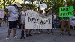 Protesters for parole reform