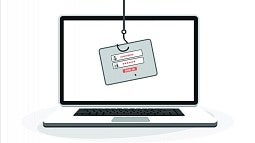 Phishing illustration with laptop
