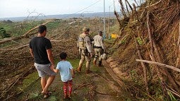 Father and son rescued after Hurricane Maria in Puerto Rico