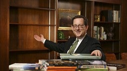 UO President Michael Schill is asking for faculty-authored books for his office