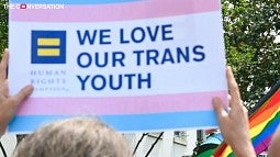 A pro-trans rally in Alabama