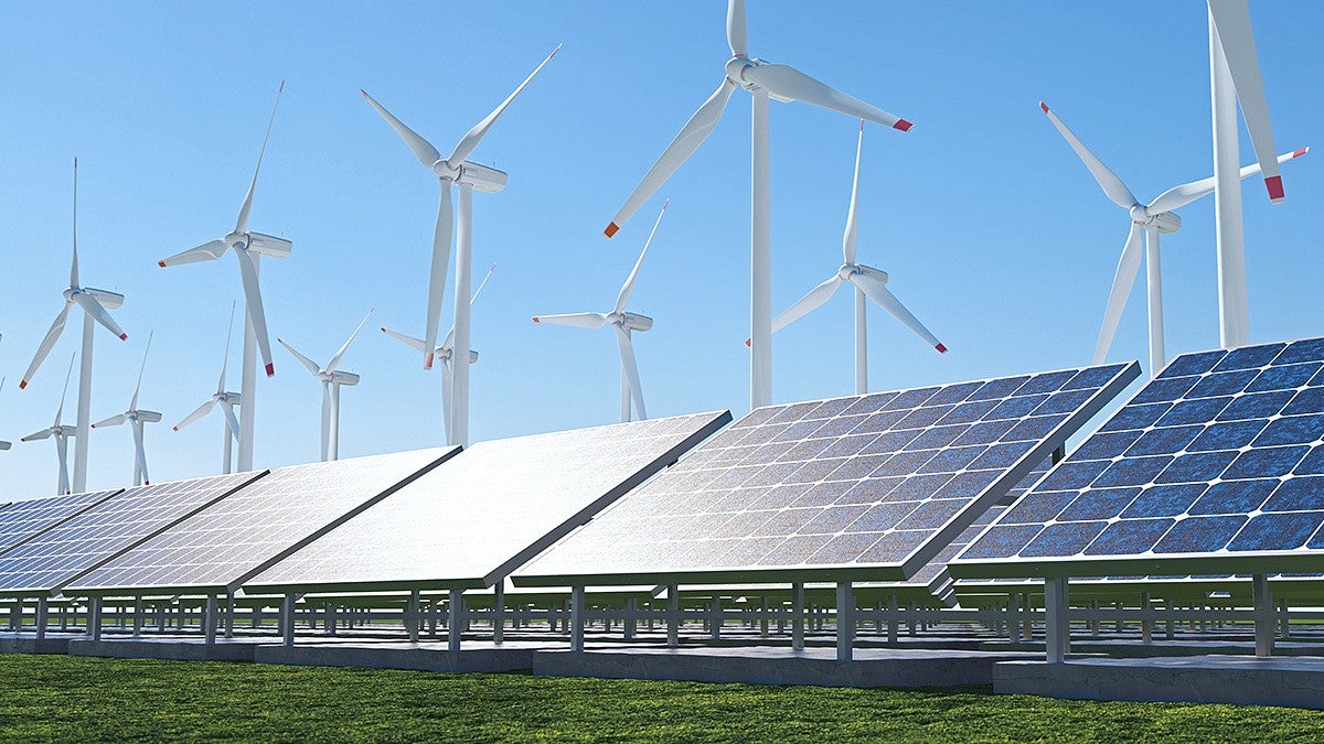 Wind and solar energy installation