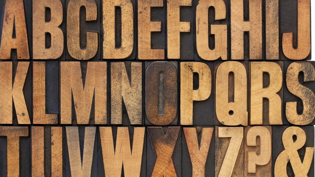 Wood-block letters