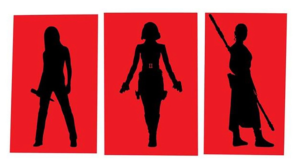 Female silhouettes from event poster