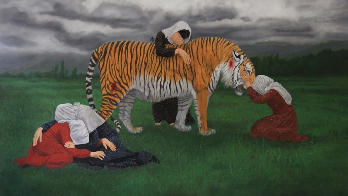 "Caspian Tiger,' by Naeemeh Naeemaei