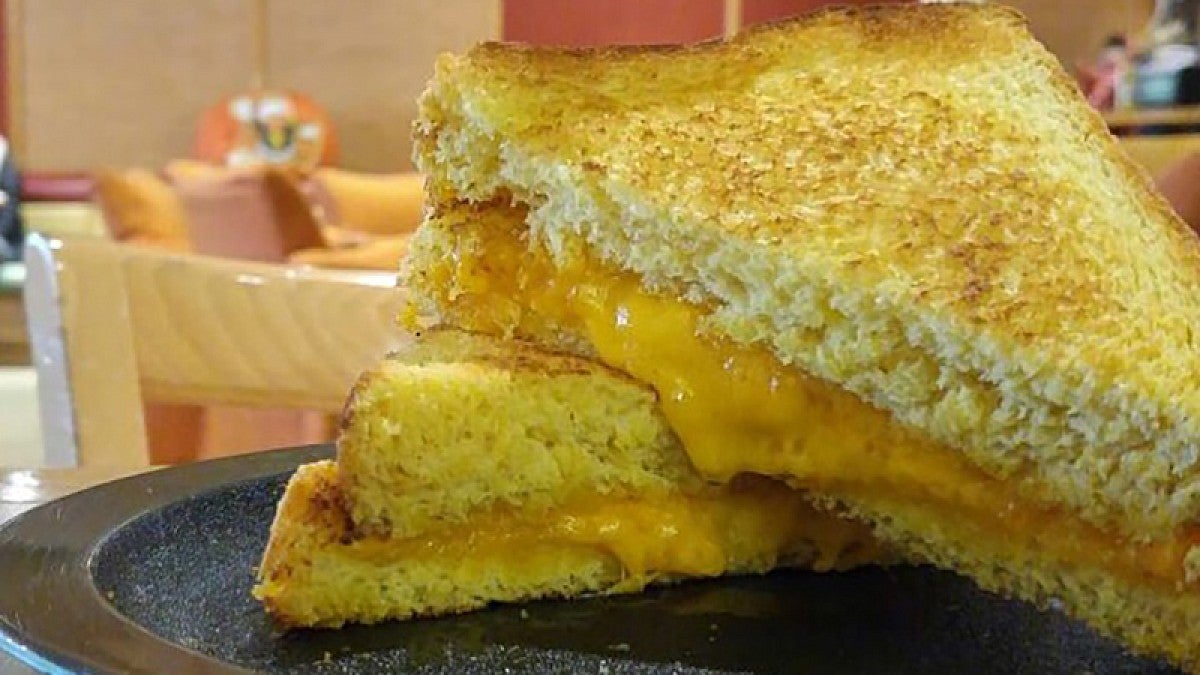 A grilled cheese sandwichd