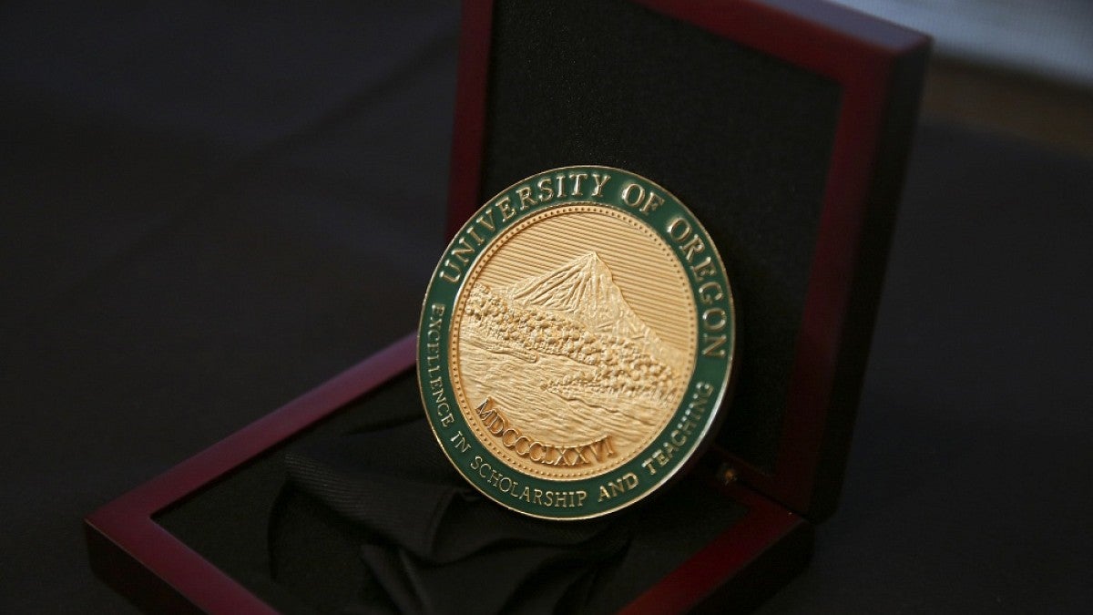 Faculty Excellence Award medallion