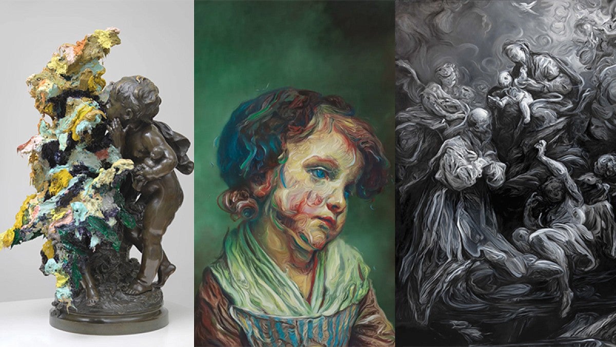 Three paintings by Glenn Brown