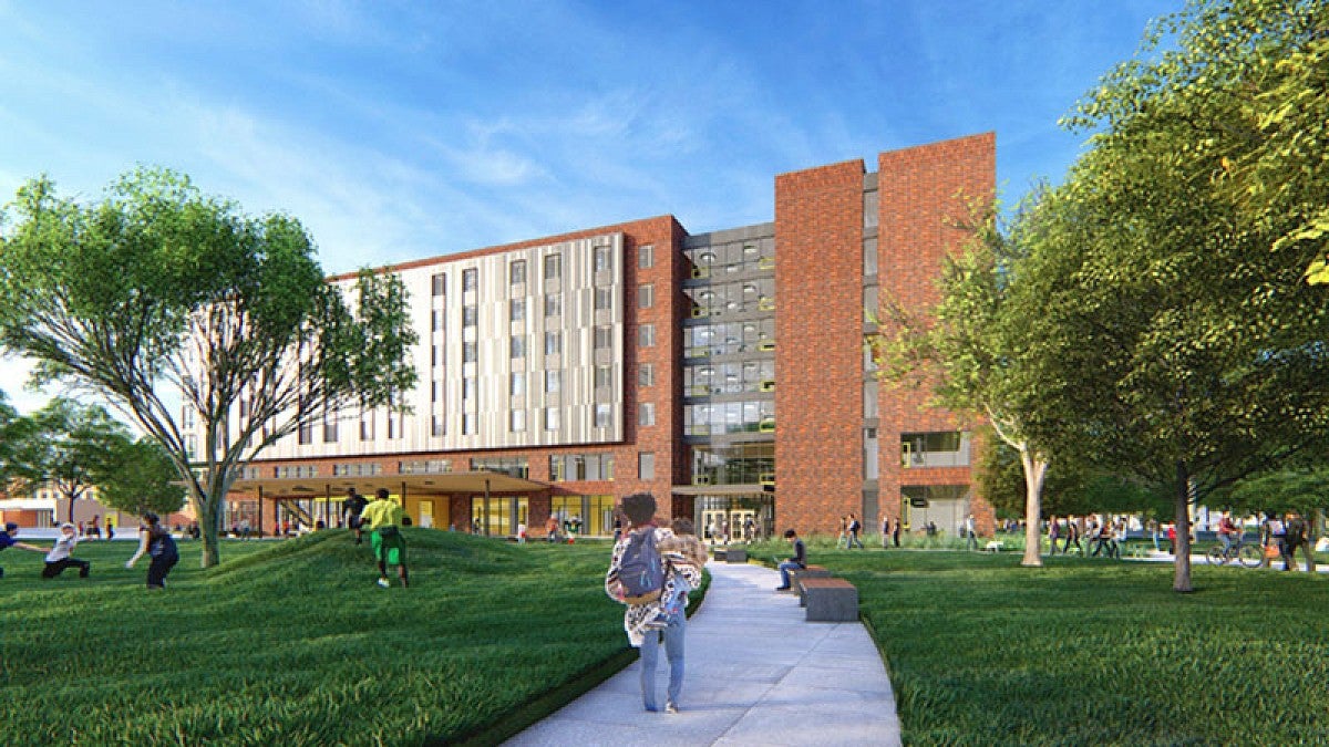 Artist conception of the new residence hall