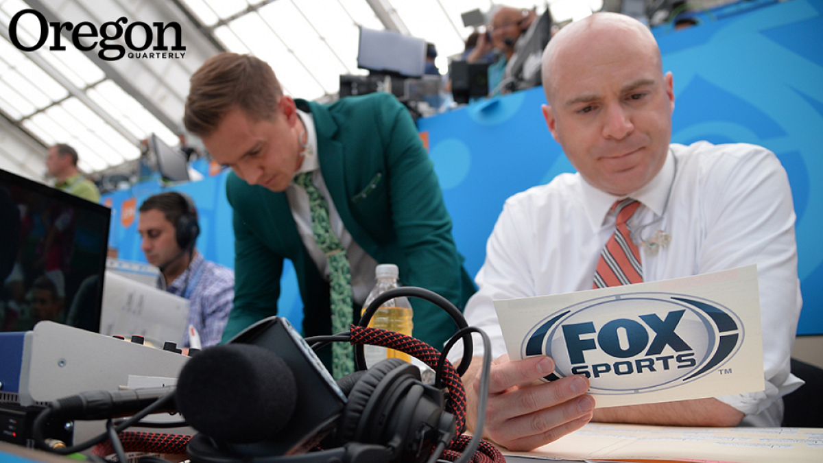 Stu Holden and John Strong (right) at the 2018 FIFA World Cup Russia™ Photograph by FOX Sports