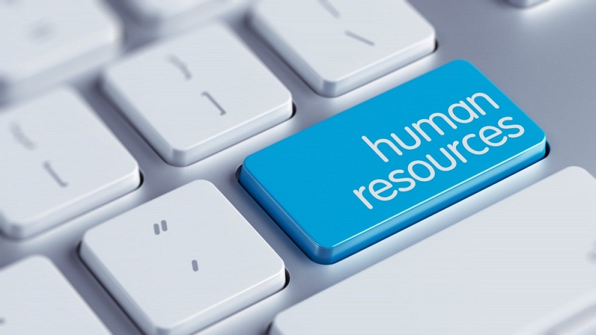 Image of keyboard with blue 'Human Resources' key