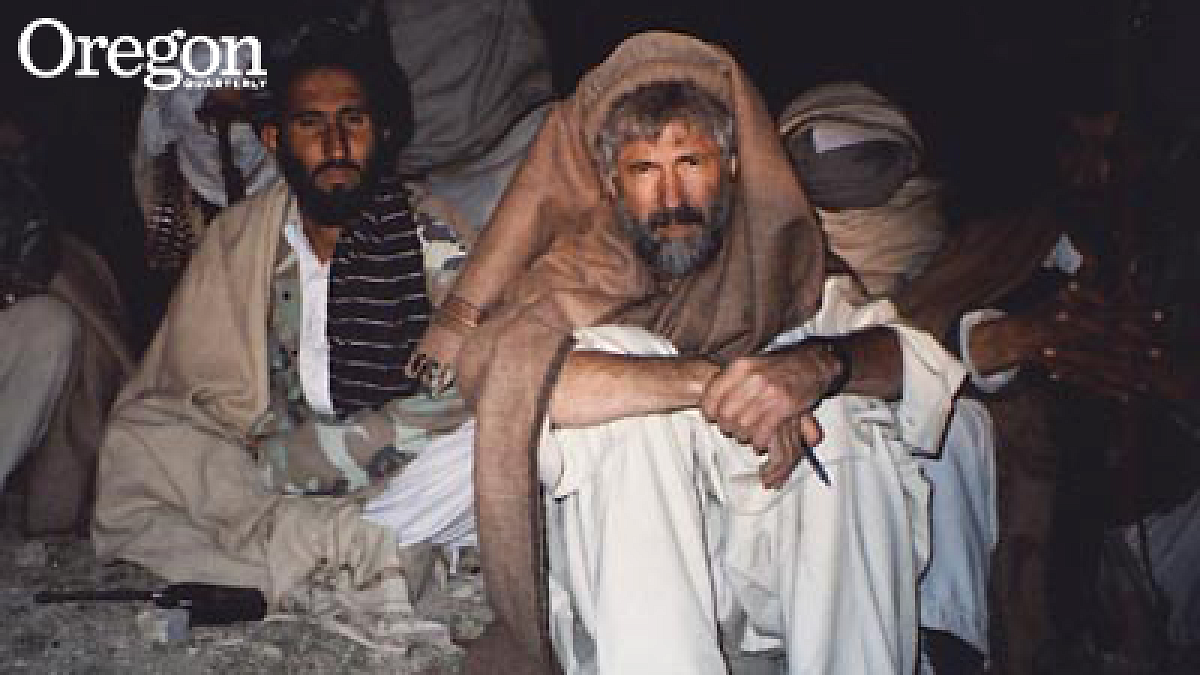 Journalist Jere Van Dyk after a nighttime interview of Taliban, December 2007. Two months later, the Taliban kidnapped him and held him captive. Photograph courtesy Jere Van Dyk