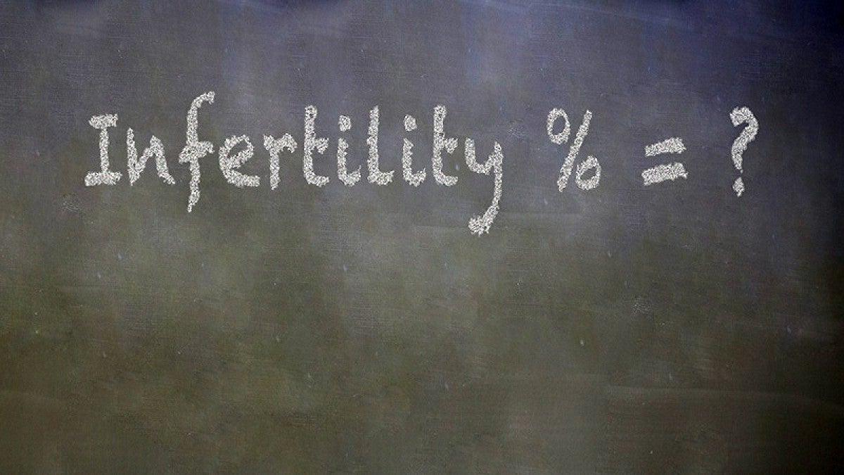 Image depicts the uncertainty of infertility statistics