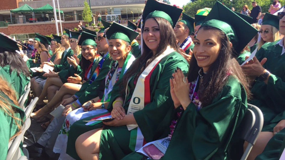 Latinx students at graduation