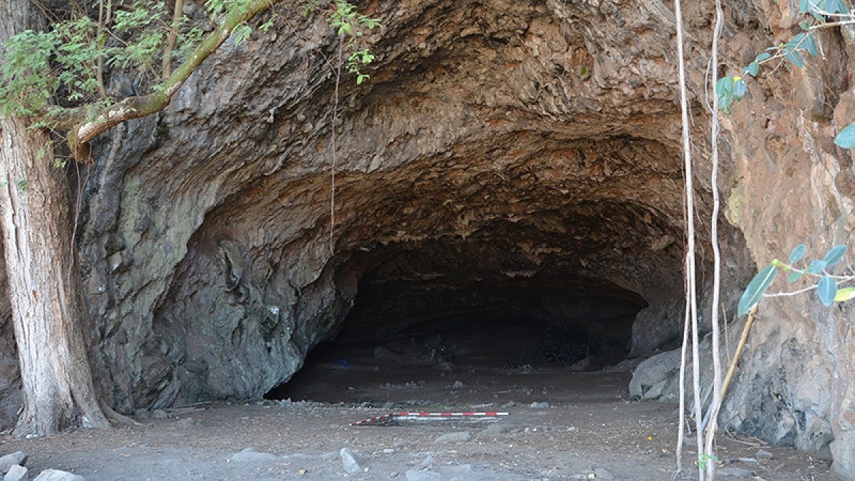 Entrance to Makpan cave in Indonesia