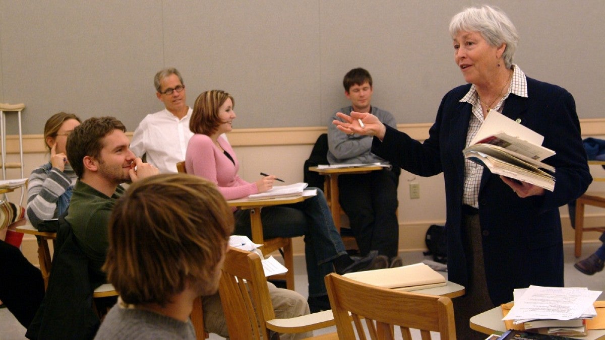 Professor Molly Westling in class