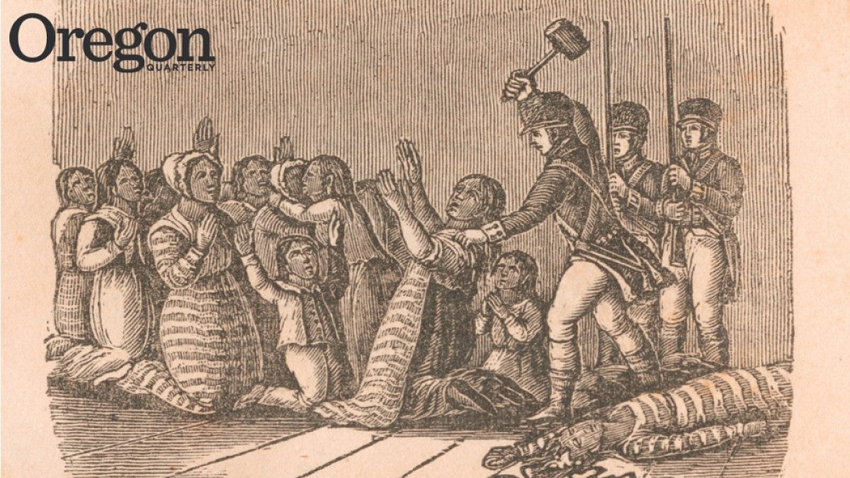 US Army men depicted attacking Natives during the Indian Wars