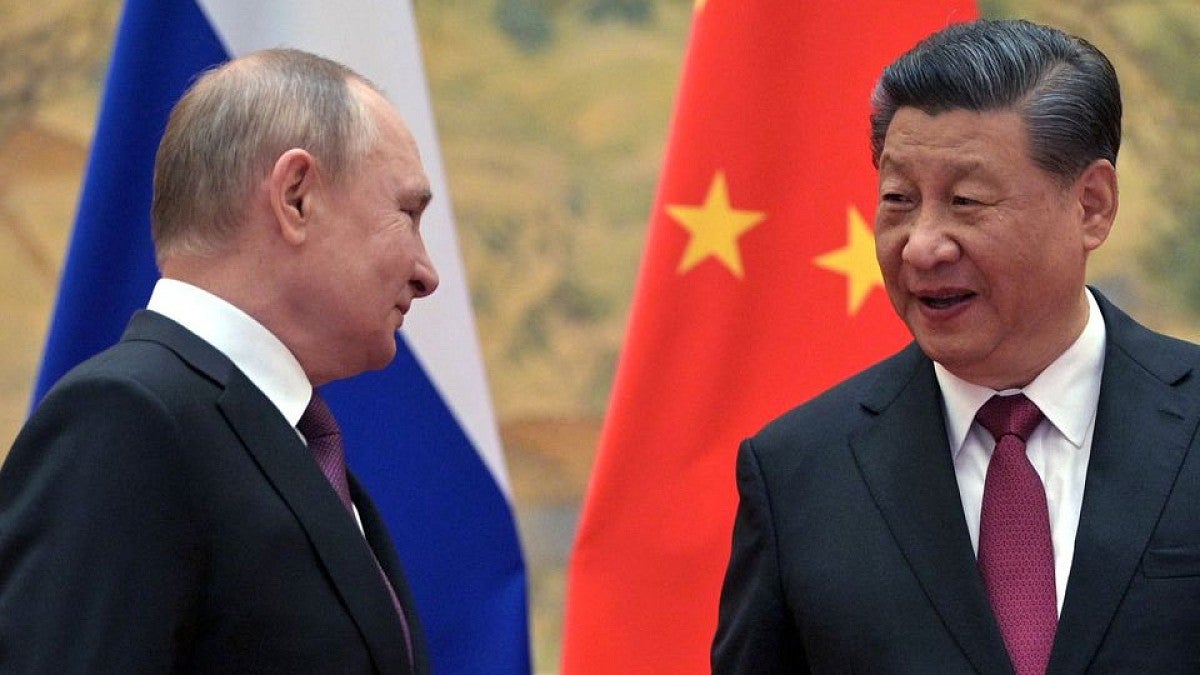 Russia's Vladimir Putin with China's Xi Jinping