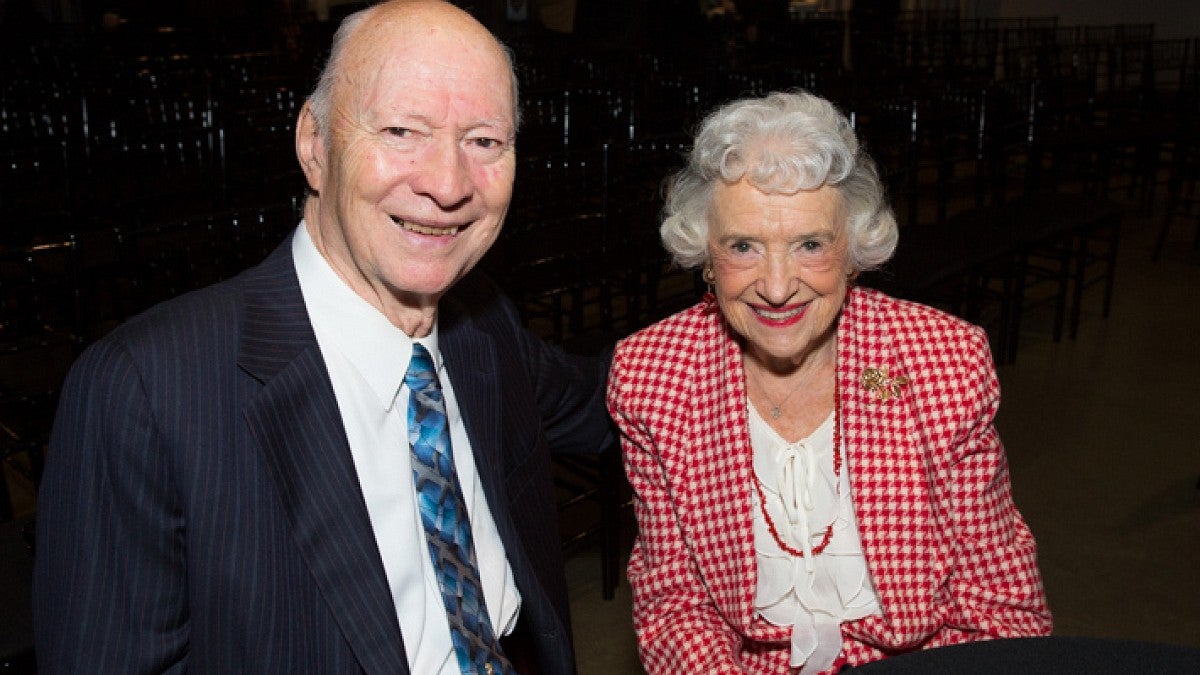 Ron Peterson, on the left, was one of the university's most generous donors and supporters.