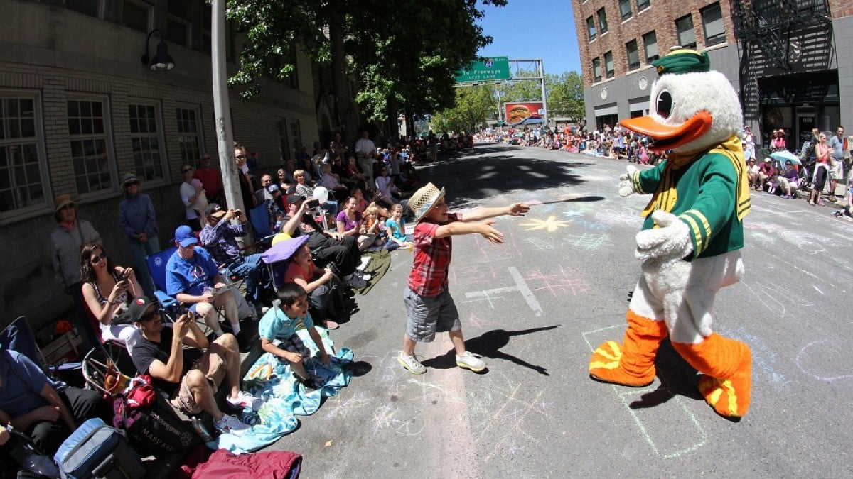 The Duck at the Rose Festival parade