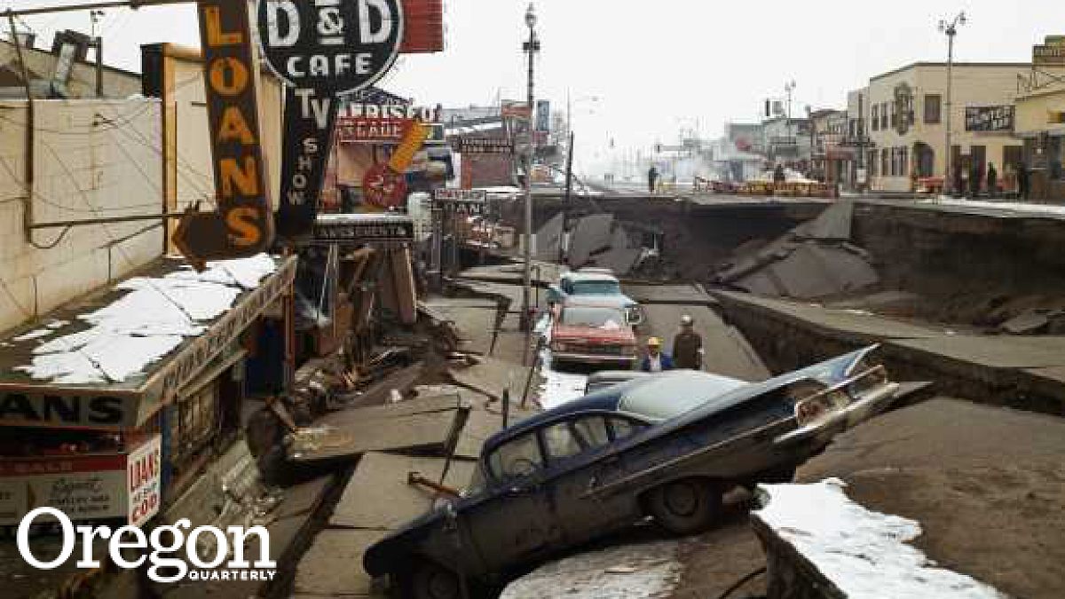 The March 27, 1964, Anchorage earthquake—which dropped this street some 20 feet below its normal level—was stronger than the 2004 Indian Ocean quake that caused a tsunami responsible for more than 200,000 deaths. Photograph by Bettmann-Corbis-AP images