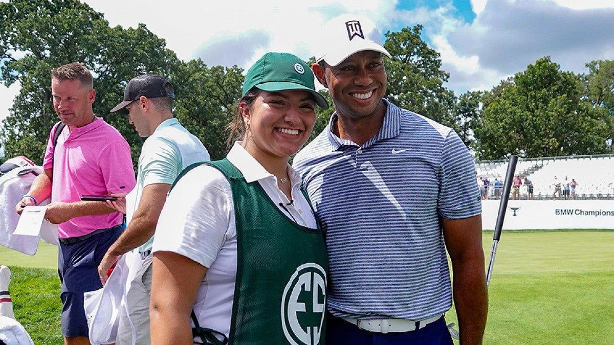 Sarahi Ortiz and Tiger Woods