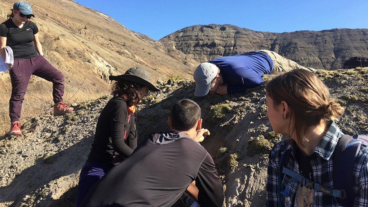 Students at Mount St. Helens