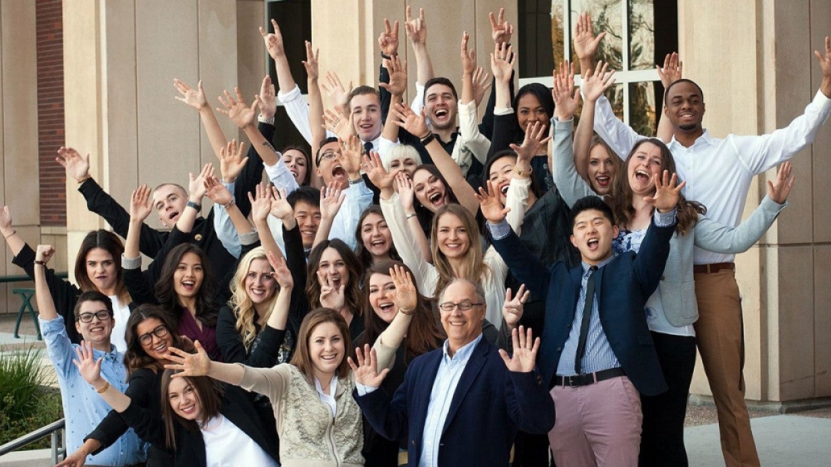 The Upstream student advertising group in 2015
