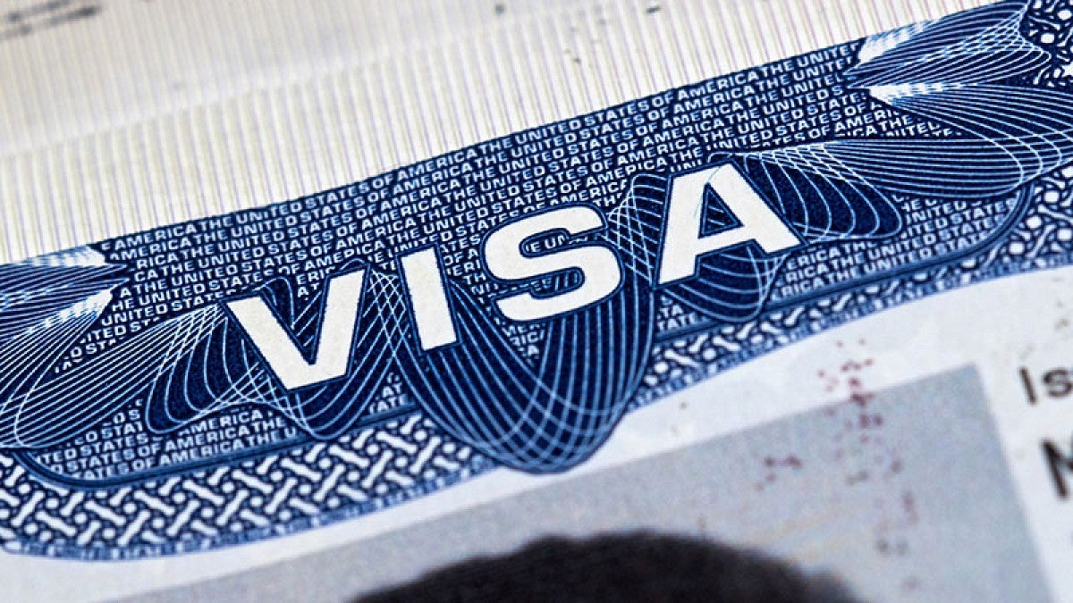 Image of a visa form
